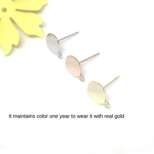 

omulm 925 silver needle bag 14k real gold color retaining earring accessories handmade earrings accessories earrings with lifting ear needle