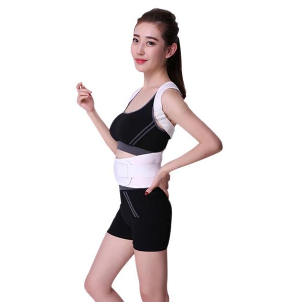 

posture correction body shaper vertical back support belt elastic support spine posture correction belt, Black;gray
