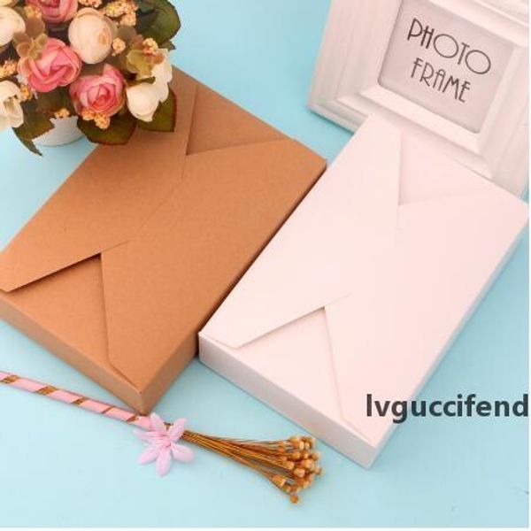 

brown & white envelope box gift box packaging for sweets candies paper for cookie presents carton caixa