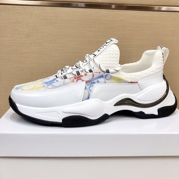 

2020 p10 leather lace-up fashion casual mens luxury designer shoes classic mesh ventilation shoes mens sneakers original box, Black