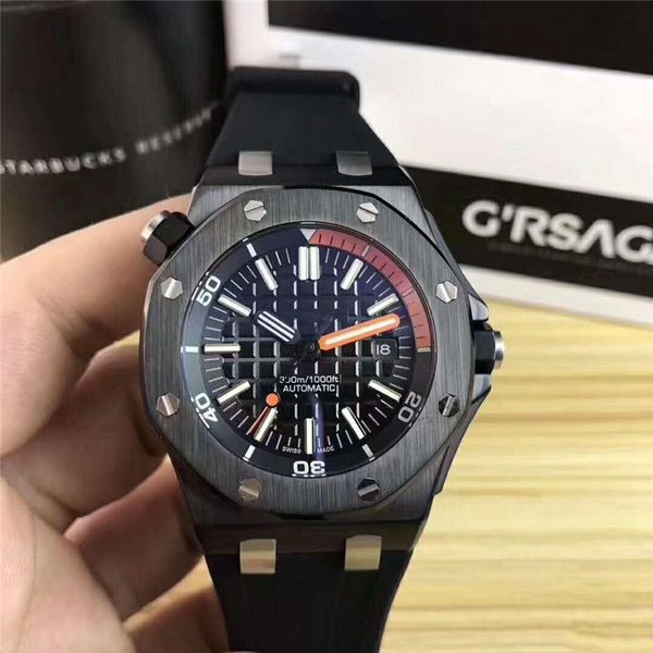 

high-grade royal oak offshore, 1571 st.oo.a002ca.01 series sapphire mirror, 316 fine steel.3a quality male automatic mechanical watch., Slivery;brown