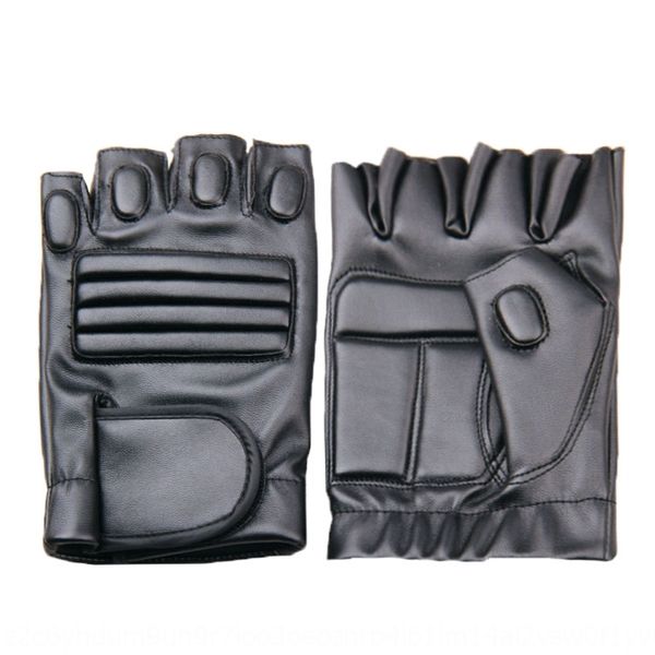 

7i787 production outdoor half finger sports mountaineering fitness men's open finger combat tactics wear-resistant rock climbing gloves, Black