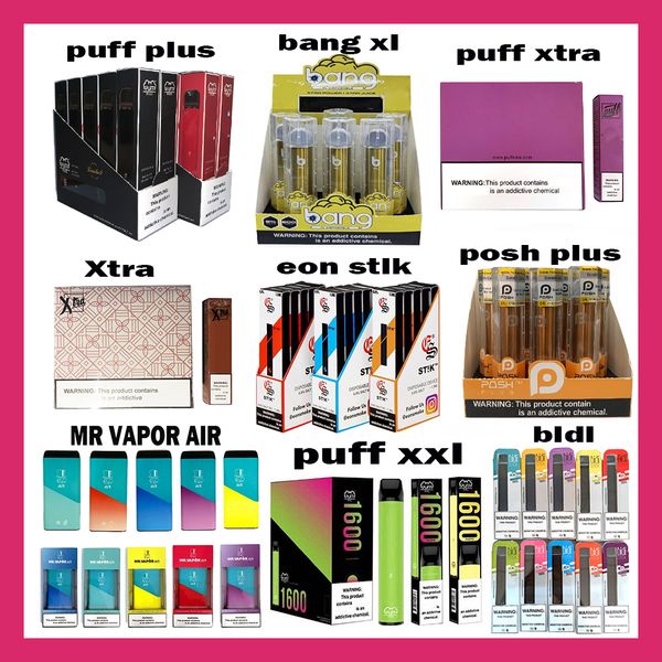 

Одноразовые Vape ручки устройства Картриджи 3,2 мл Бобы Starter Kit опорожнять 550mAh Аккумулятор Vape Pen испарителем 2000puffs