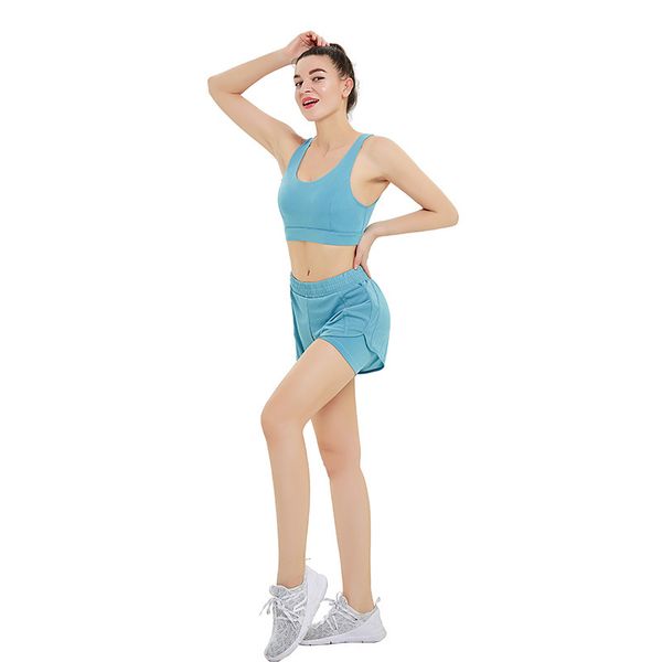 

mesh bra yoga suit breathable sports bra + shorts fitness set female gym set seamless clothing workout fitness sport suit, White;red
