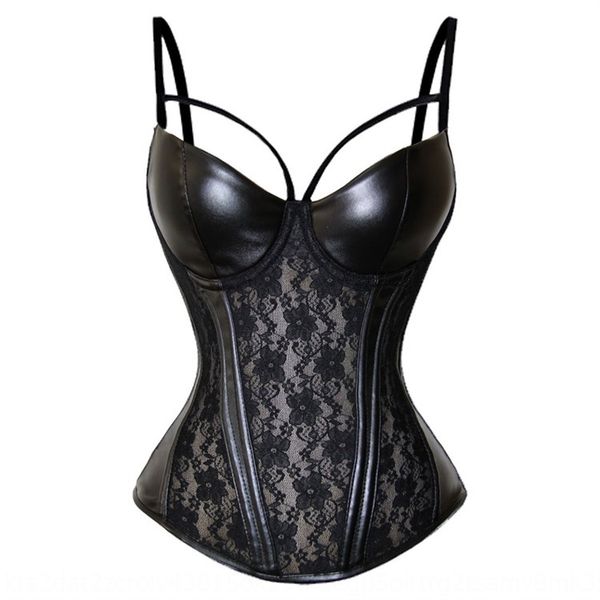 

new underwear suspender lace suspender underwear waist gathered garters lace pu leather stitching, Black;brown