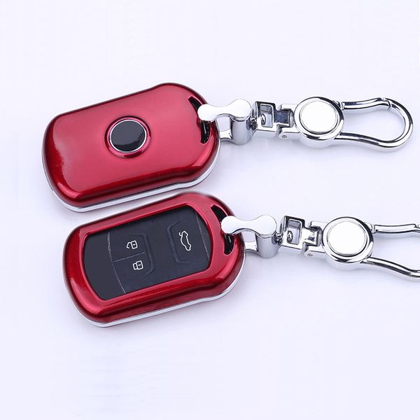 

2020 new paint craft car key cover case holder ring chain abs+alloy for chery tiggo 3 / 5 arrizo 7, Silver