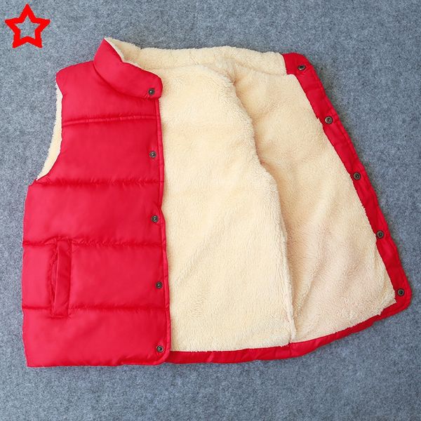 

autumn and winter new vest waistcoat children fleece lining down vest in the big stand collar waistcoat, Camo