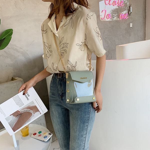 

small pvc transparent crossbody bags for women 2020 luxury handbags women bags designer chains lady travel handbags and purses