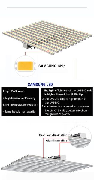 

grow lightsthe модного diy дизайна 8bars 600w амђнг 2835 + 660нм 3500k завод лампа Ѭоа одкой амаз