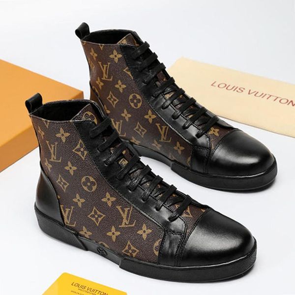 

luxury mens shoes boots trainers sneakers platform casual chaussures pour hommes tattoo sneaker boot mens shoes fashion ankle boots sale, Black