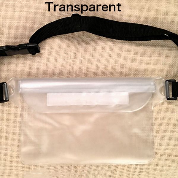

new waterproof bumbag for men and women fannypack transparent color style beach bum bag women money belt travelling mobile phone case bag