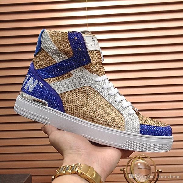

luxury men shoes fashion boots money beast hi -casual men shoes leather breathable bottes hommes with box fashion type mens shoes luxury, Black
