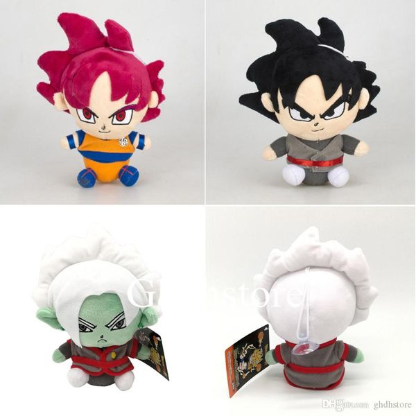 

new 3 styles 7" 18cm dragon ball zamasu goku plush doll anime collectible dolls pendants stuffed gifts soft toys