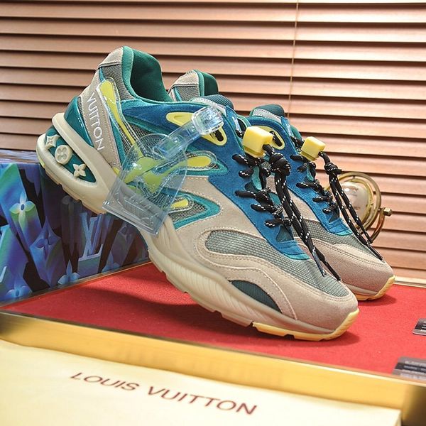 

2020 l16 fashion trend designer mens shoes leather mesh breathable comfortable outdoor shoes lace-up casual hiker shoes mens sneakers, Black