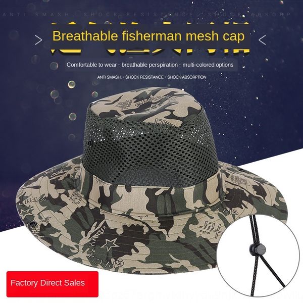 

big brim camouflage fisherman bucket bucket net fisherman hat net cap sunscreen outdoor fishing sun hat big brim cap breathable, Blue;gray