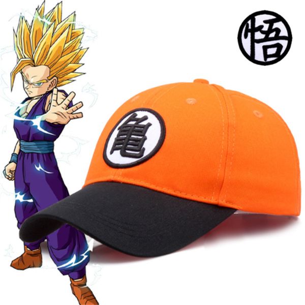 

2020 хлопка высокого качества dragon ball z гоку бейсболки головные уборы для мужчин женщины аниме dragonball регулируемая hiphop snapback c, Blue;gray
