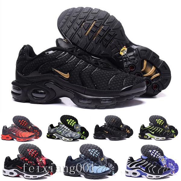 

2019 новые кроссовки мужчин tn обувь тнс плюс моды увеличение вентиляции повседневный инструкторы olive красный синий черный кроссовки chaus, Black