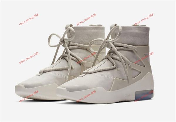 

2020 genuine air fear of god 1 boots light bone gray black zoom men's basketball shoes ar4237-001 ar4237-002 outdoor sports shoes