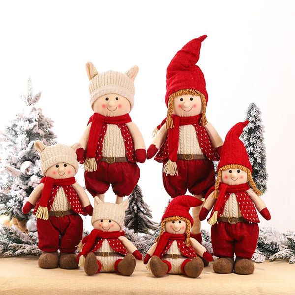 

christmas doll toys retractable christmas tree hanging ornament decoration for home xmas party navidad christma gift