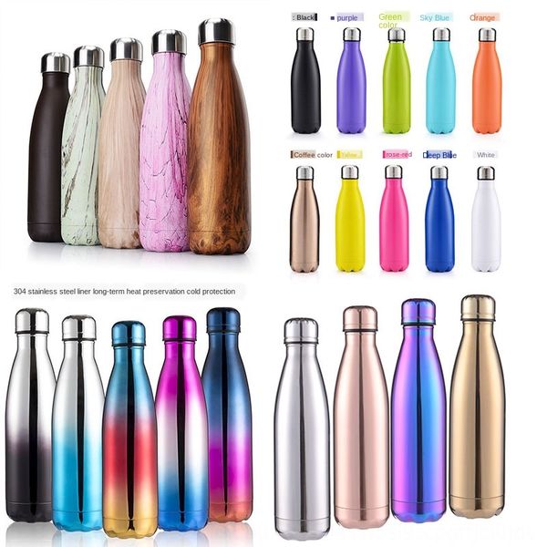 

thermos cup fashion brand vacuum cup cola bottle sports kettle stainless steel creative color cola bottle gift