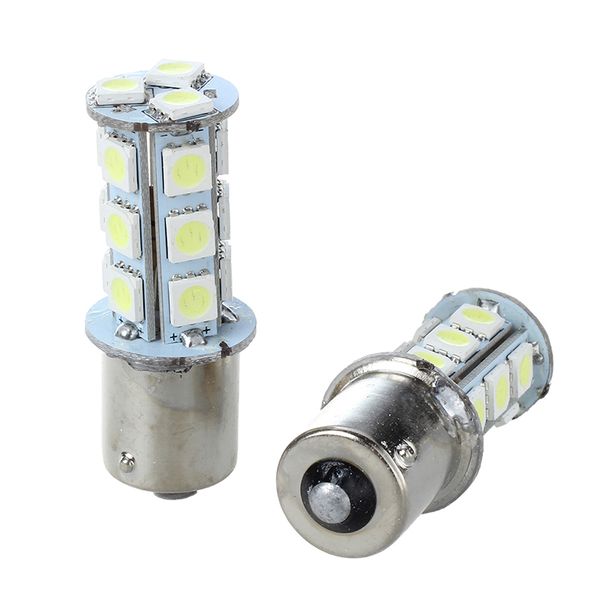 

2 x car mount pure white 1156 ba15s 12v smd 18 led lamp stand light