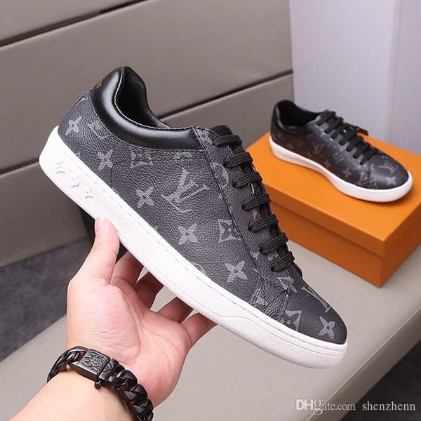 

new mens shoes luxury sneakers with box chaussures de sport pour hommes comfortable mens shoes fashion type zapatos de hombre, Black