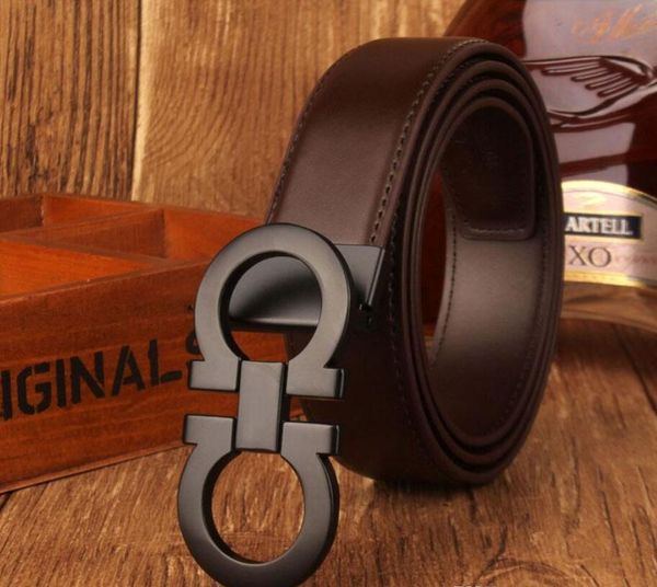 

new fashion mens business belts luxury ceinture automatic buckle genuine leather belts for men waist belt ing, Black;brown