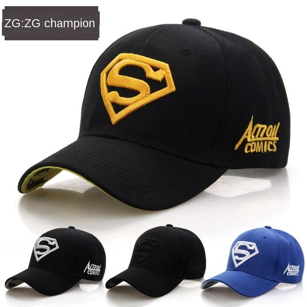 

ummer baseball cap men's outdoor ports superman letter cap women's outdoor sports sunscreen hat sunscreen hat, Blue;gray