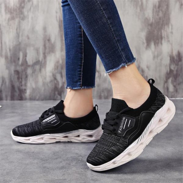 

mesh breathable women casual shoes platform ladies comfortable sneakers high increasing female moccasins vulcanized woman, Black