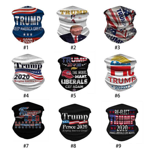

blue black trump face mask washable american election printing dustproof designer masks outdoor cycling neck magic cycling scarf bandana