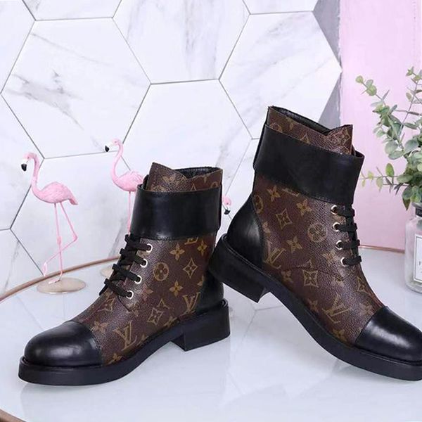

2020 winter womens ankle boots ladies boots leather fashion boots plus size luxury chaussures de femme wonderland flat, Black
