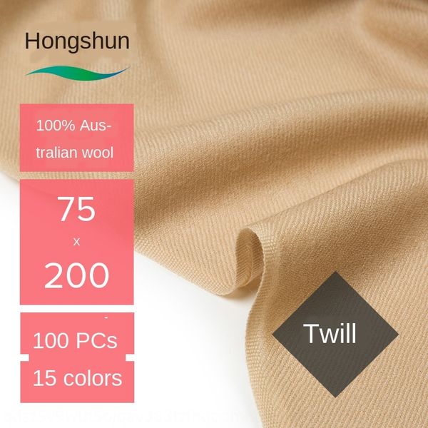 

hongshun cashmere scarf 2020 scarf shawl wool new plain color 100 light twill pure wool shawl, Blue;gray