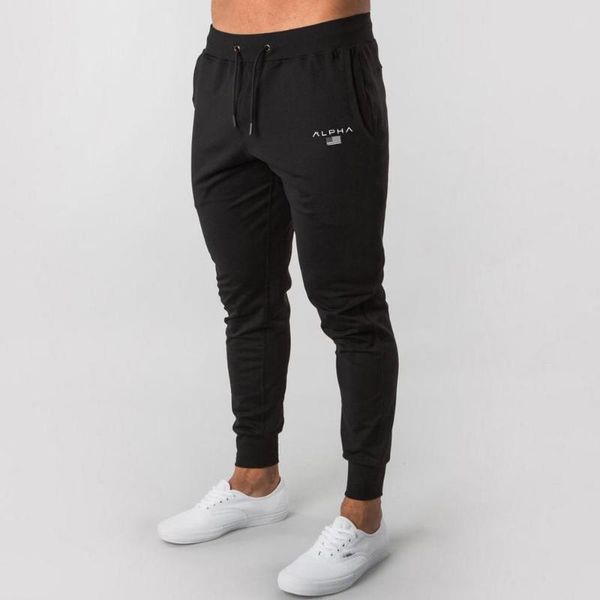 

jogging pants men running trousers fitness sport pencil pants men cotton soft bodybuilding joggers gym trousers running tights, Black;blue