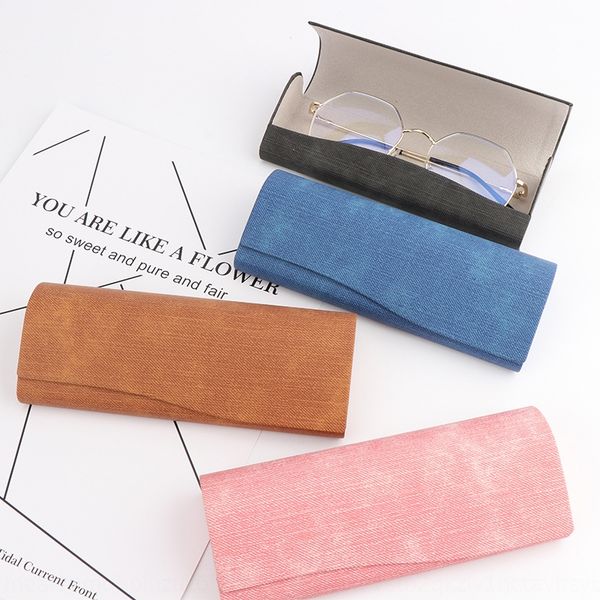 

case case storage new fashion leather personalized glasses box portable student glasses storage box, Blue