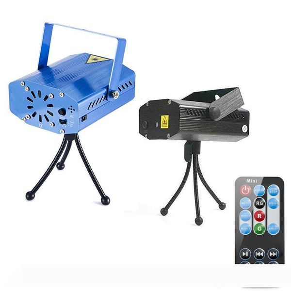 

1pcs mini projector laser light christmas laser light remote red and green portable led stage light for garden party holiday disco floors