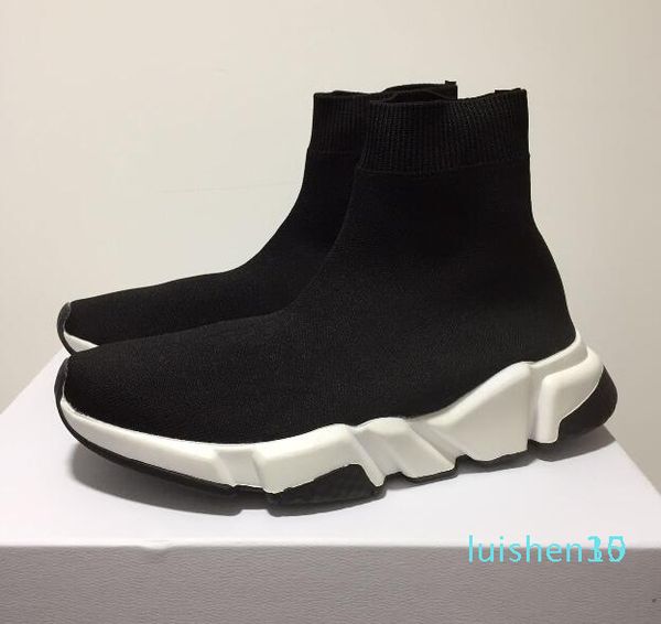 

new designer sneakers speed runner fashion shoes sock triple black red flat trainer mens women casual shoes sport with dust ba l15