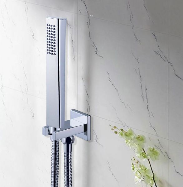 

chrome brass bathroom handheld shower kit with connector &1.5m sus hose set