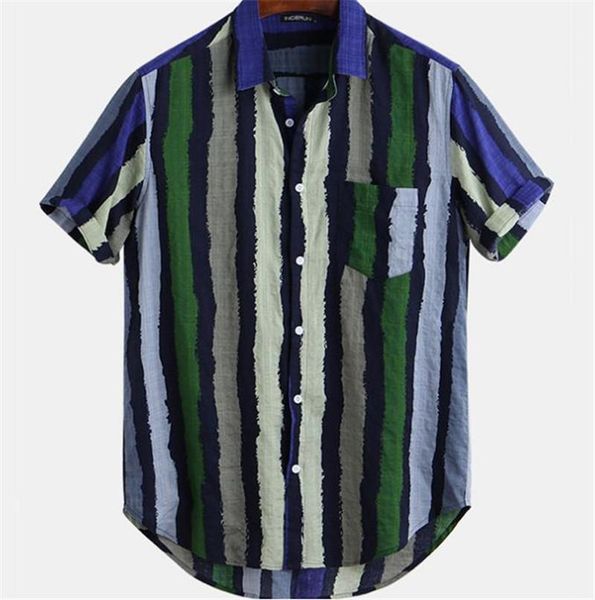 

sleeve shirts men s clothing mens designer shirts fashion striped panelled shirts casual turn down collar short, White;black