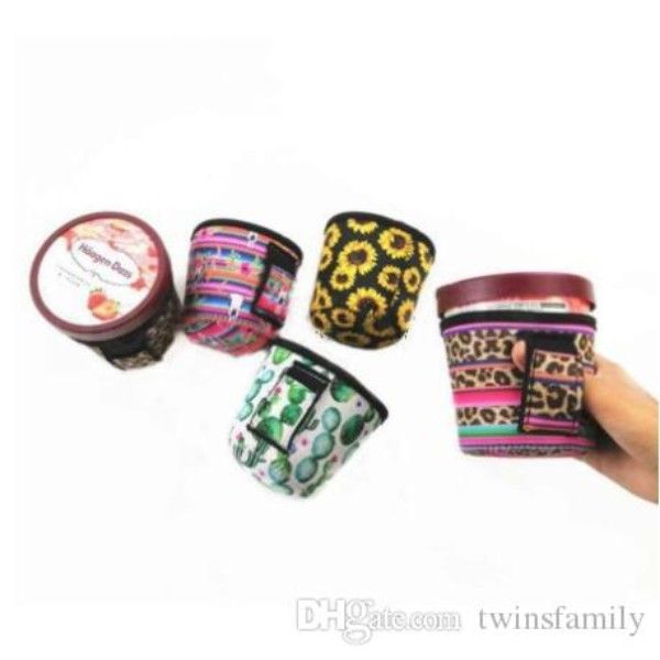 

ice cream cover neoprene leopard print sunflower can cooler covers cactus lolly bags holder case tools yp166