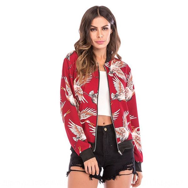 

popular new fashion printed clothing 2020 long sleeve zipper suit baseball suitbaseball uniformjacket for women, Black;brown