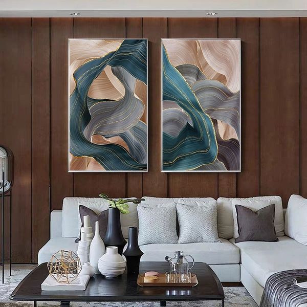 

nordic canvas oil painting modern flickering ribbon wall posters and prints wall pictures for living room bedroom scandinavian home decor