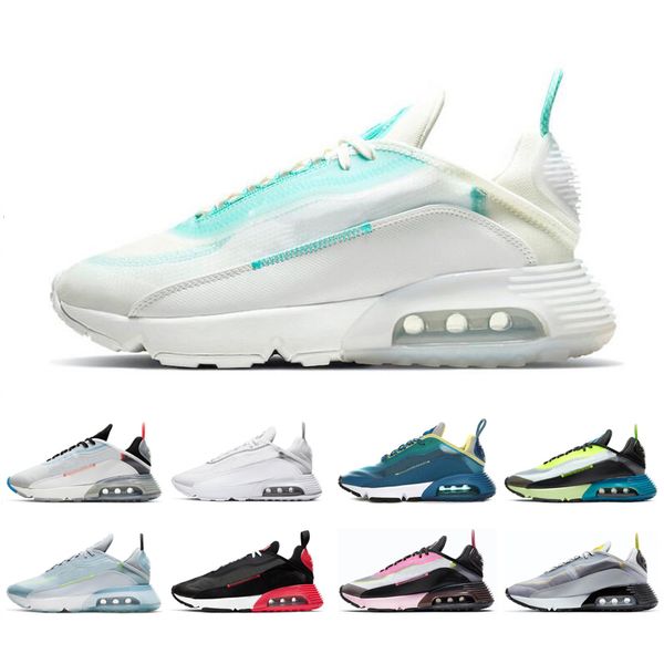 

new 2090 men women running shoes pure platinum aurora green duck camo bred fire pink mens trainers sports sneakers size 36-45