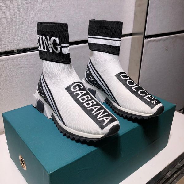 

2019f limited edition tide brand men s knit casual shoes fashion ankle boots versatile comfortable sneakers size: 38-44