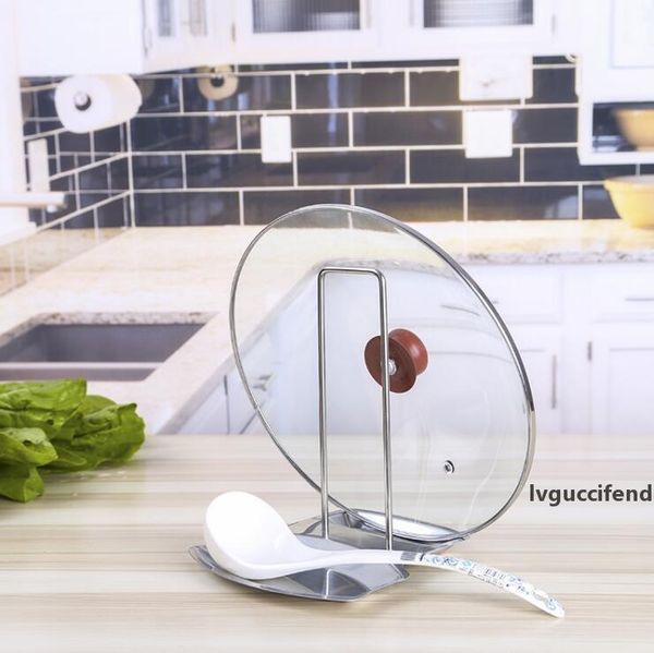 

pot lid holders scoop holder rack and spoon rack multifunctional kitchen storage rack stainless steel pot cover lxl564