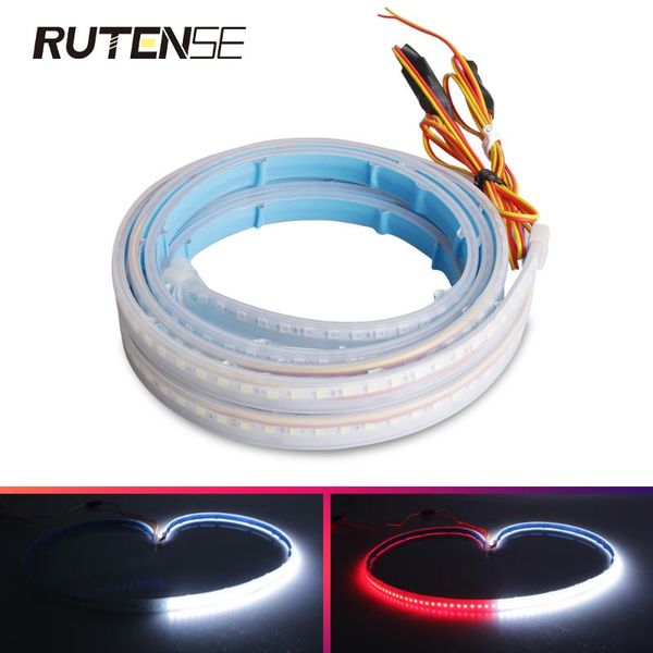 

car led decorative door opening warning lights strips welcome decor lamp anti rear-end collision safety universal car light 12v