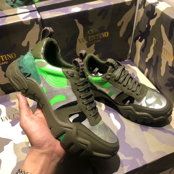 

2020 new va rockrunner plus camouflage sneakers luxury designer couple casual fashion sneakers luxury leather