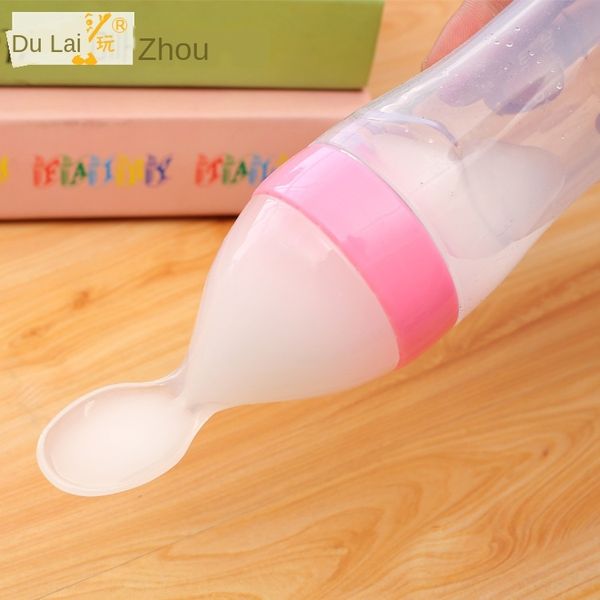 

f62qb 2020 new product dudaidu silicone rice paste milk bottle silicone infant complementary food squeezing infant complementary food feedin