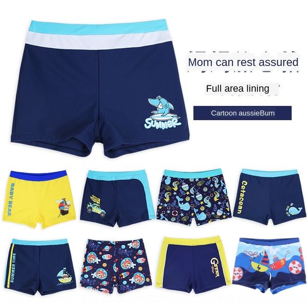

men's boxers infant children's swimming trunks baby swimming trunks swimsuit middle and large children's split swimsuit cap, Black
