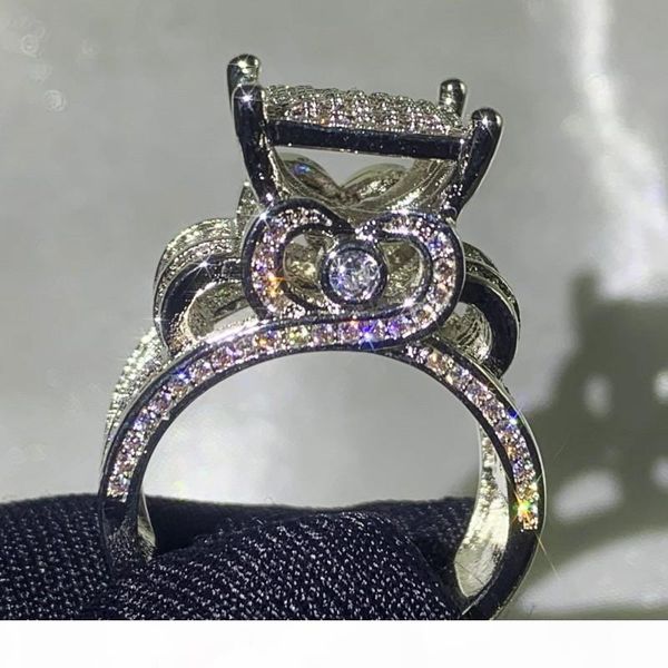 

a size 5 -10 drop shipping vintage fashion jewelry 925 sterling silver pave white sapphire cz diamond eternity women wedding bridal rin, Slivery;golden