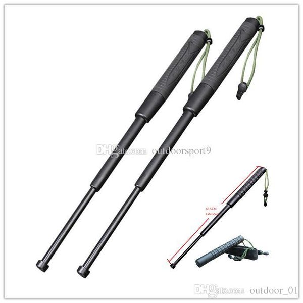 

outdoor survival gadget trekking pole tactical emergency self defense breaking windows 63cm plastic pc protective telescopic rejection stick